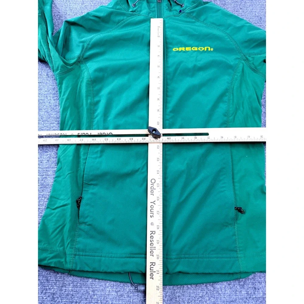 Columbia Oregon Ducks Omni-Shield Hooded Windbreaker Jacket Mens Medium‎ Green